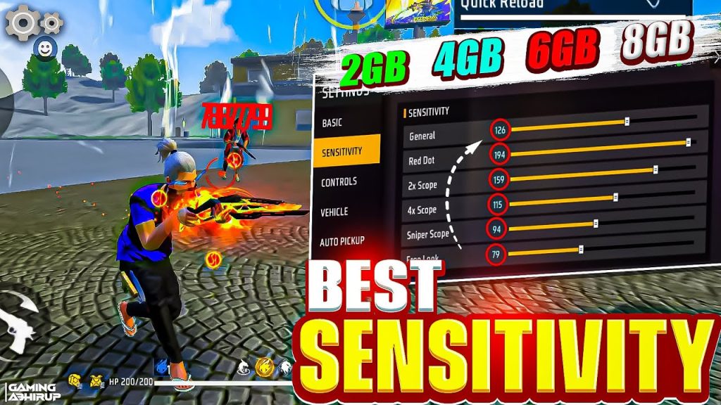 free fire sensitivity settings for 12gb ram Free Fire training ground aiming practice