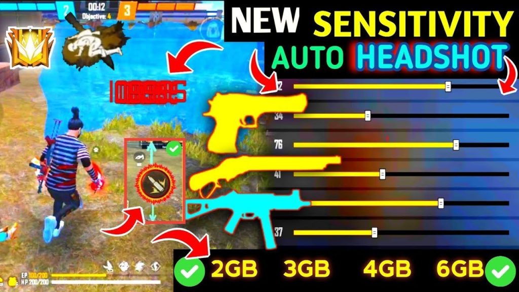 free fire sensitivity settings for 3gb ram Free Fire 4x scope sensitivity slider 60