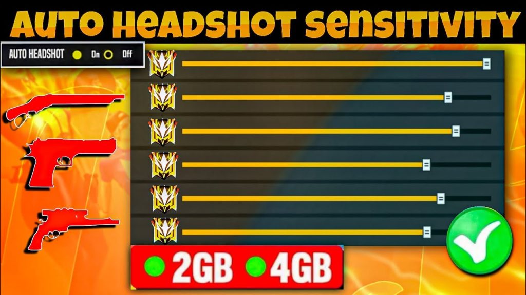 free fire sensitivity settings for 3gb ram Free Fire sensitivity settings menu screenshot 3GB RAM