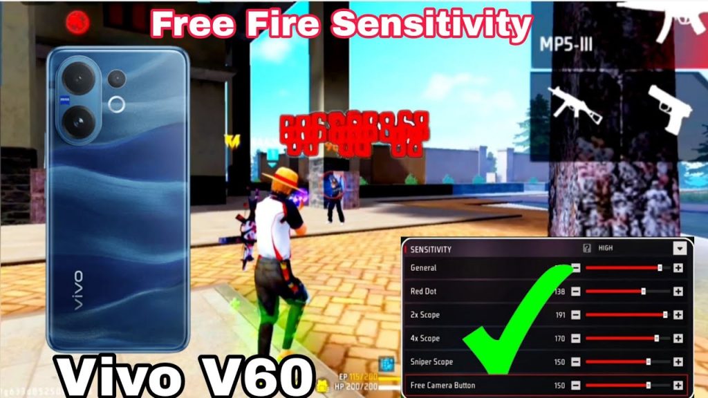 free fire sensitivity settings for auto headshot vivo Free Fire gyroscope toggle in settings Vivo phone screenshot
