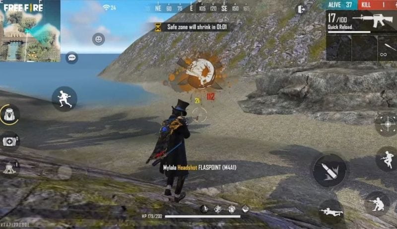 free fire sensitivity settings for clash squad Free Fire training ground aiming at moving target