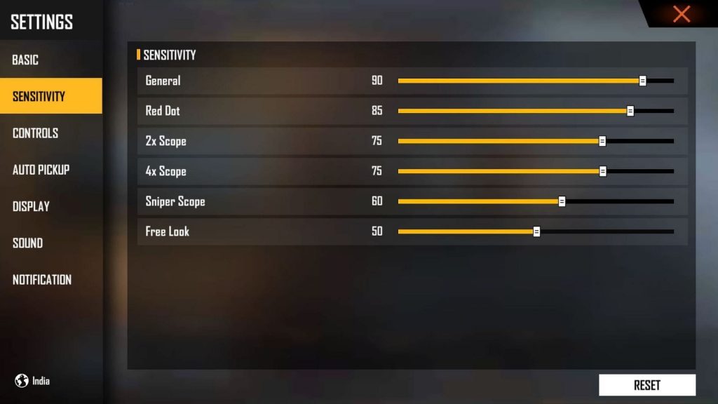 free fire sensitivity settings for crouch shots Free Fire training mode crouch shooting practice