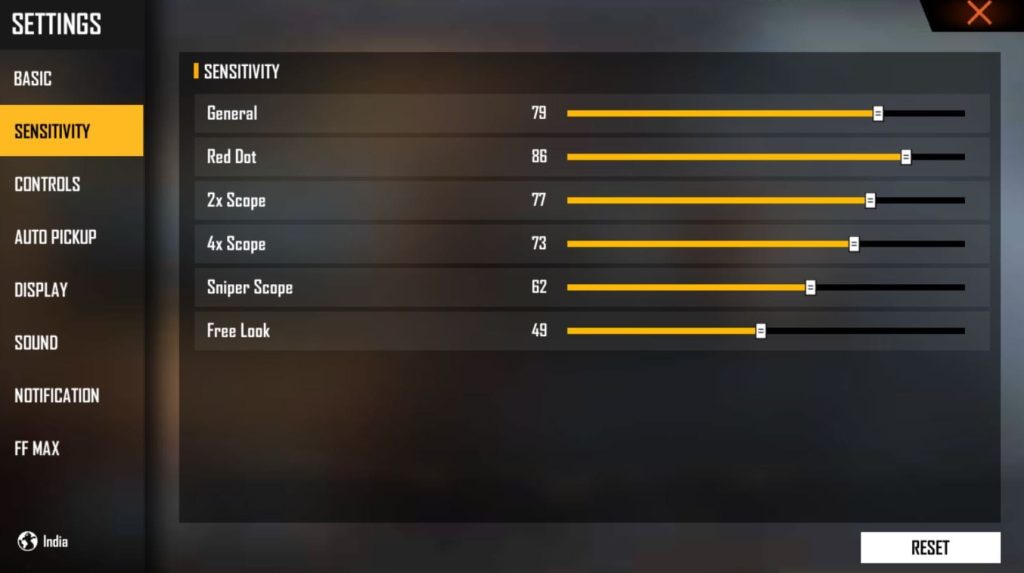 free fire sensitivity settings for emulator players Free Fire import sensitivity code menu emulator