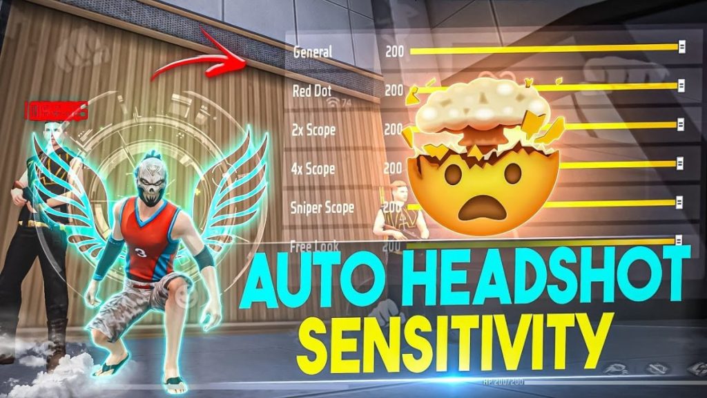 free fire sensitivity settings for headshot only Free Fire sensitivity settings default screen
