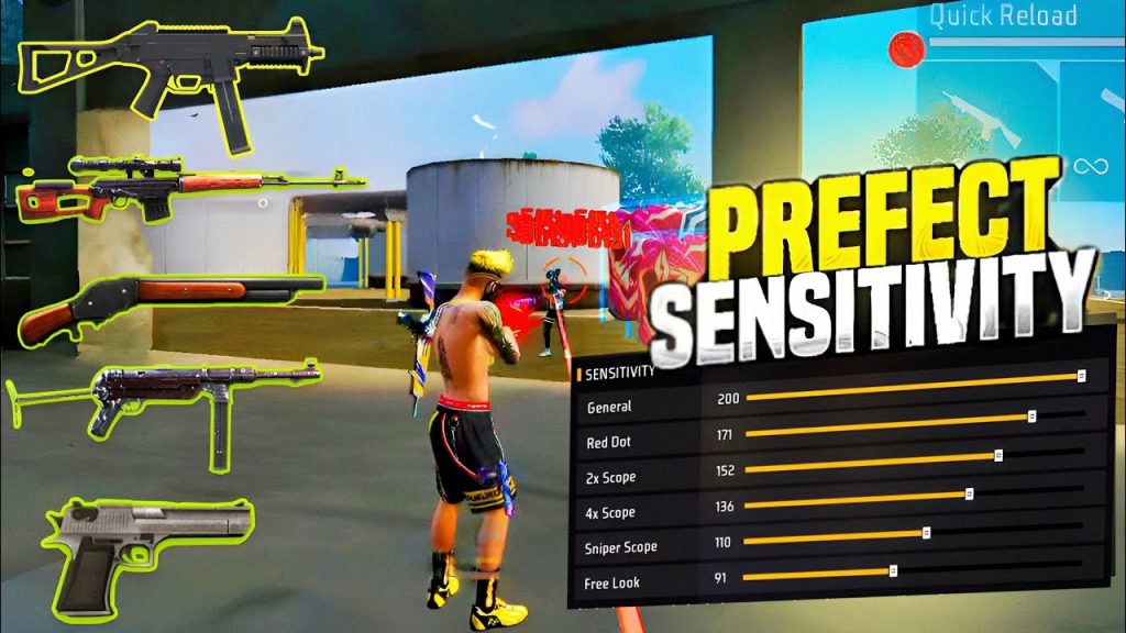 free fire sensitivity settings for high touch sampling Free Fire crouch prone sensitivity slider values phone display