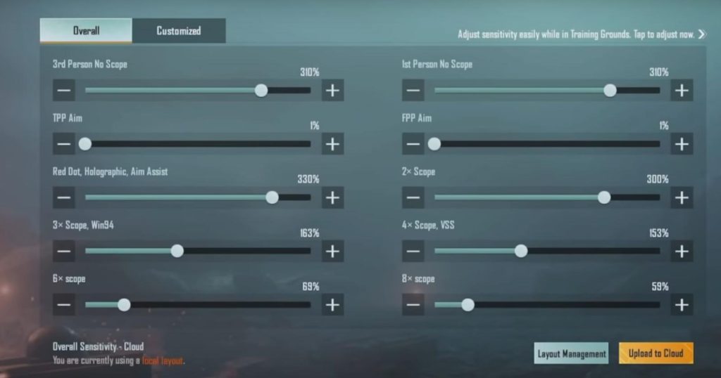 free fire sensitivity settings for overheating phones Free Fire gyroscope sensitivity settings with slider around 30