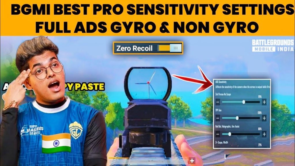 free fire sensitivity settings for recoil control Free Fire gyroscope sensitivity slider at 50 percent