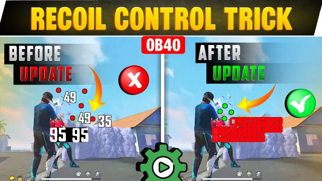 free fire sensitivity settings for recoil spray Free Fire recoil pattern spray example screenshot