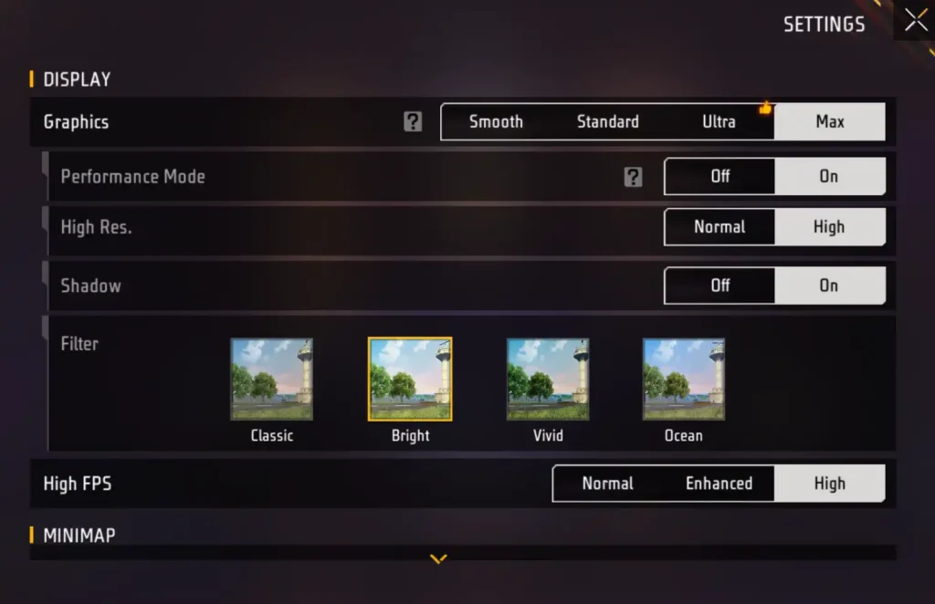 free fire sensitivity settings for thumb players Free Fire sensitivity settings reset button screenshot
