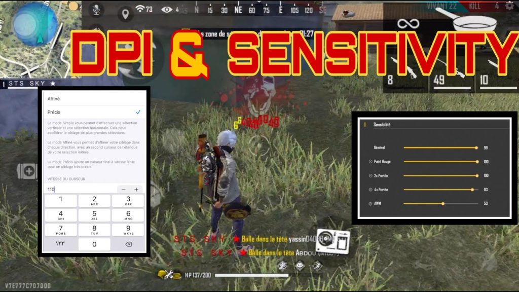 free fire sensitivity settings high dpi mouse DPI settings software screenshot