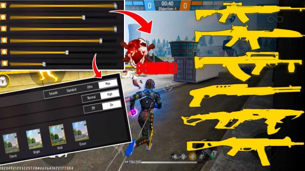 free fire sensitivity settings new weapons Free Fire training ground target practice with new weapon