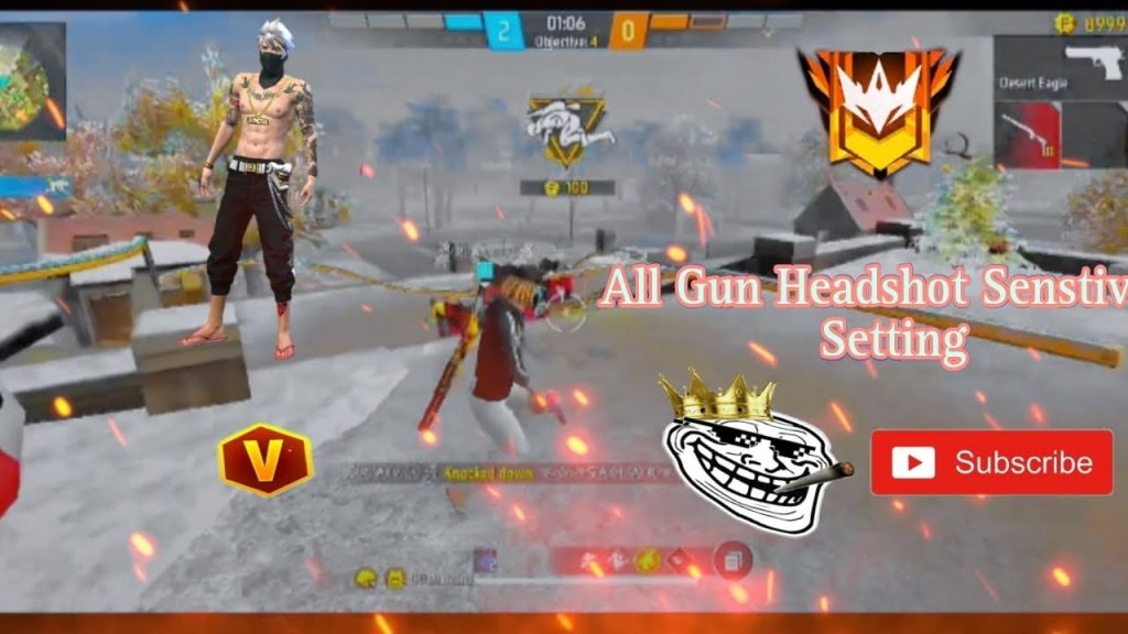 free fire sensitivity settings players discussion Free Fire gameplay screenshot with player aiming