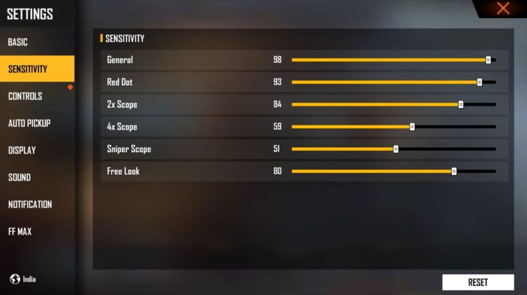free fire sensitivity settings tested on gaming phones Free Fire red dot sensitivity settings