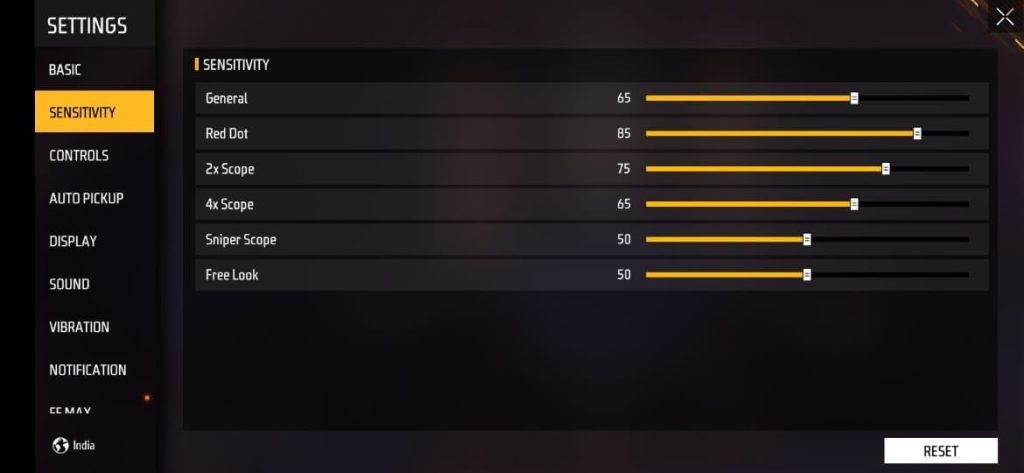 free fire sensitivity settings updated Free Fire Clash Squad gameplay aiming