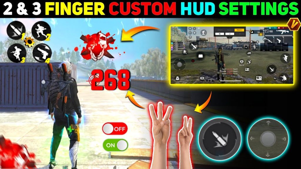 free fire sensitivity settings with 2 finger setup Free Fire battle gameplay 2 finger aiming