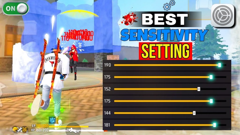 free fire sensitivity settings with custom hud Free Fire sensitivity settings menu screenshot