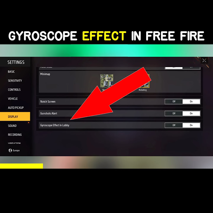 free fire sensitivity settings with gyro Free Fire gyro scope adjustment