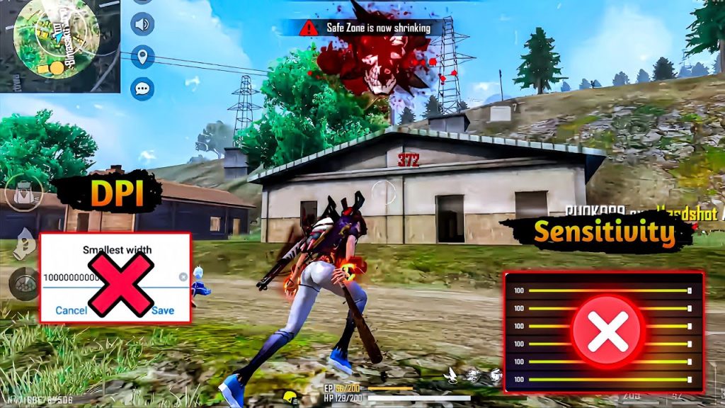 free fire sensitivity settings xiaomi Free Fire general sensitivity slider on Xiaomi phone screen