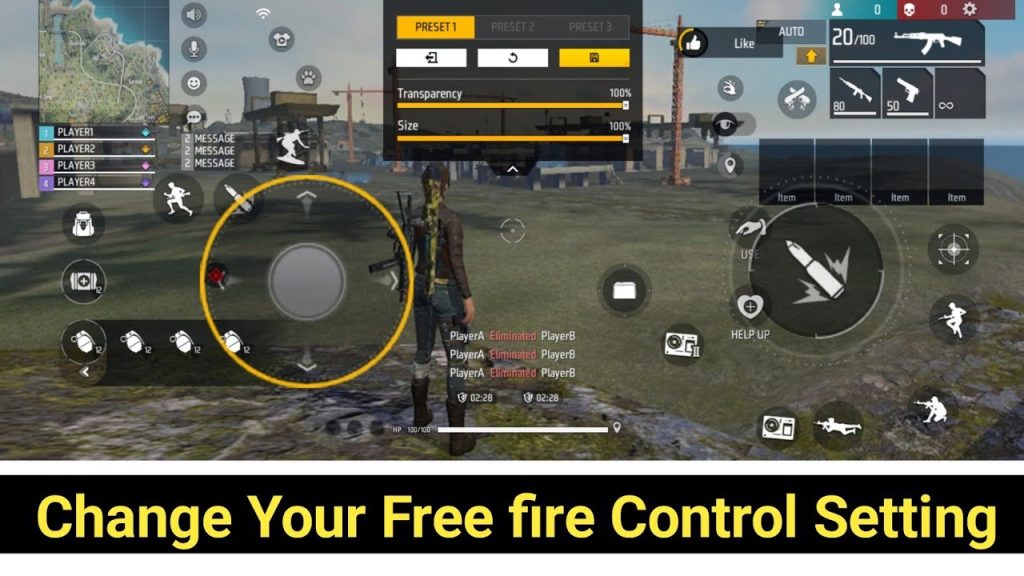 how to optimize free fire sensitivity settings Free Fire training ground bot tracking crosshair movement