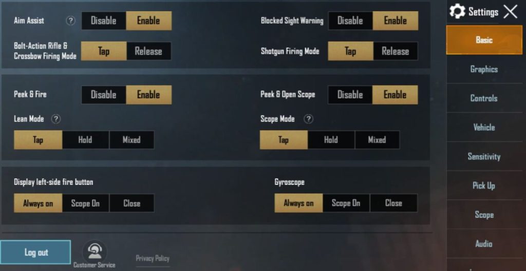 latest free fire sensitivity settings for ranked Free Fire gyroscope sensitivity settings and fire button layout screenshot