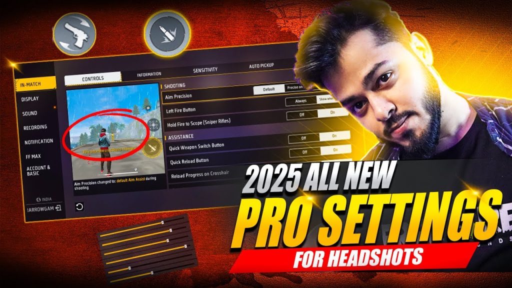 pro free fire sensitivity settings Free Fire training mode target dummy aiming screenshot