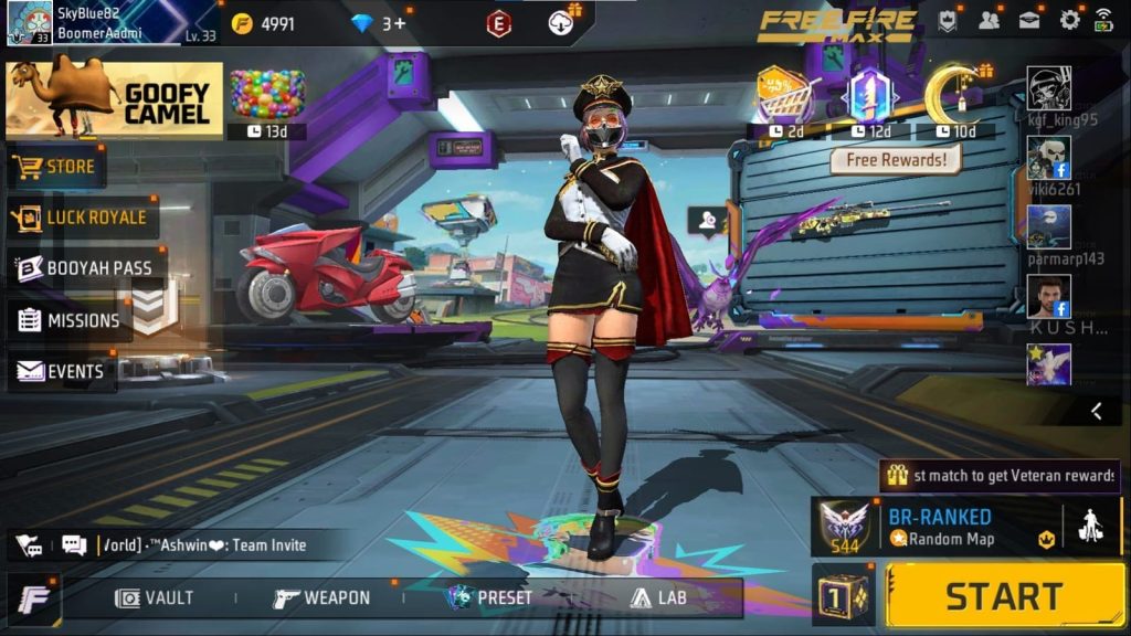 top global free fire sensitivity settings Free Fire gameplay screenshot with red dot scope and crosshair placement