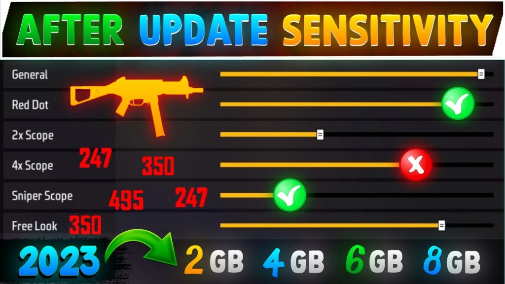 youtube free fire sensitivity settings Free Fire general sensitivity slider set to 95 on a smartphone